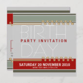 Majeztik Party Birthday Invitation Kaart (Voorkant / Achterkant)