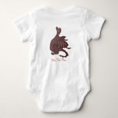 Majical en fantasie wezen schattig rode draak romper (Achterkant)