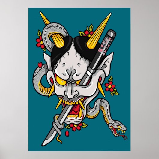 Majima Goro Hannya Poster (Voorkant)