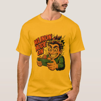 MAJNON MODUS AAN – Grappige Gamer met 8‑Bal T T-shirt