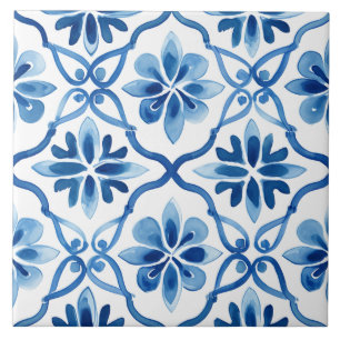 Majolica, blauwe tegels, Siciliaanse tegels, Keram Tegeltje