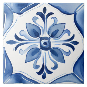 Majolica, blauwe tegels, Siciliaanse tegels, Keram Tegeltje