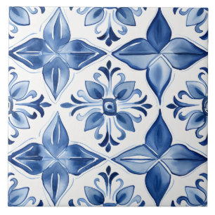 Majolica, blauwe tegels, Siciliaanse tegels, Keram Tegeltje