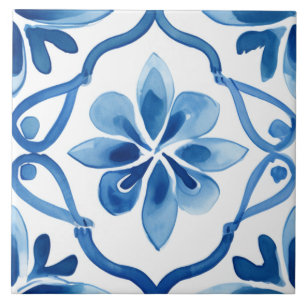 Majolica, blauwe tegels, Siciliaanse tegels, Keram Tegeltje