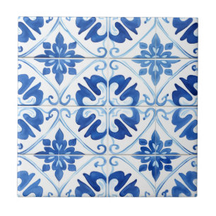 Majolica, blauwe tegels, Siciliaanse tegels, Keram Tegeltje