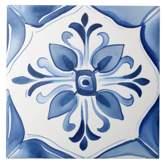 Majolica, Carreaux bleus, Carreaux siciliens, Carr (Devant)