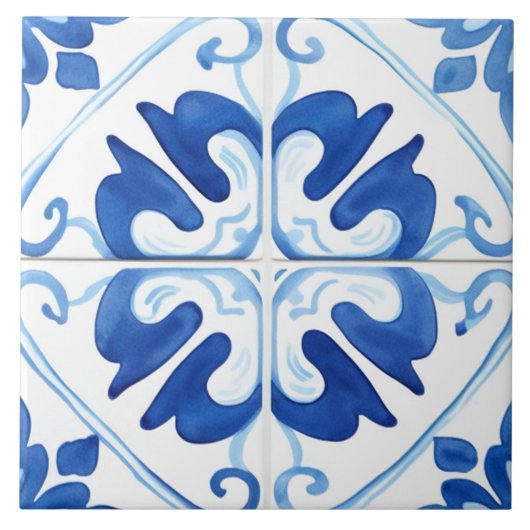 Majolica, Carreaux bleus, Carreaux siciliens, Carr (Devant)