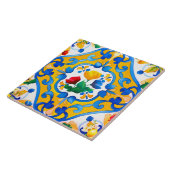 Majolica, Carreaux bleus, Carreaux siciliens, Carr (Côté)