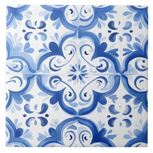 Majolica, Carreaux bleus, Carreaux siciliens, Carr (Devant)