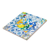 Majolica, citron, carreaux siciliens, (Côté)