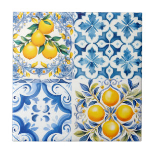 Majolica, citron, carreaux siciliens,