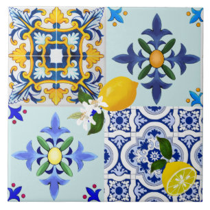 Majolica, mediterrane stijl tegeltje