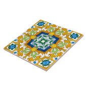 Majolica, mediterrane tegels, tegeltje (Zijkant)