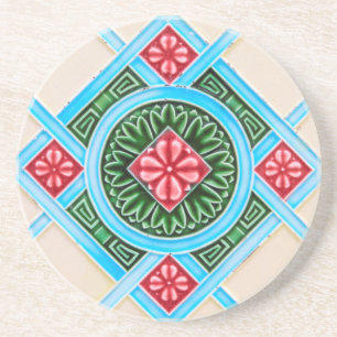  Majolica Tegel Zandsteen Onderzetter
