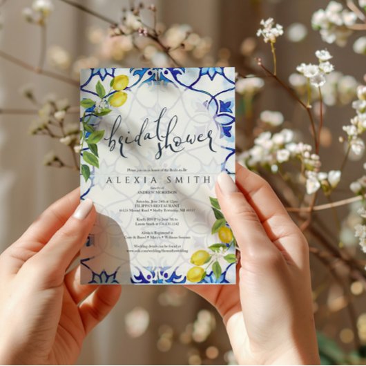 Majolica tuiles nuptiale invitation Sicilien