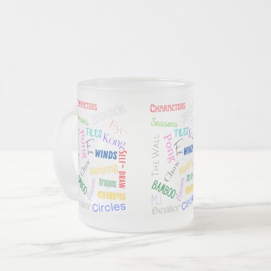 Majong Frosted Mots Mug (Devant gauche)