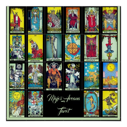 Major Arcana Tarot Kaarten Poster Perfect Poster (Voorkant)