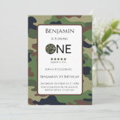 Major Cutie Birthday Invitation Kids Birthday Card (Debout devant)