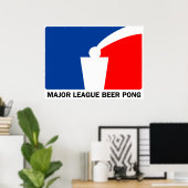 Major League Beer Pong Poster (Thuiskantoor)
