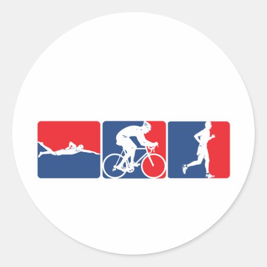 Major League Triathlon Ronde Sticker (Voorkant)