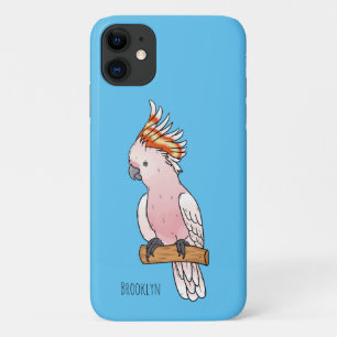 Major mitchell cockatoo bird cartoon illustratie iPhone 11 hoesje