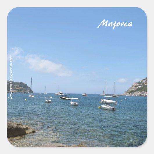 Majorca Vierkante Sticker (Voorkant)
