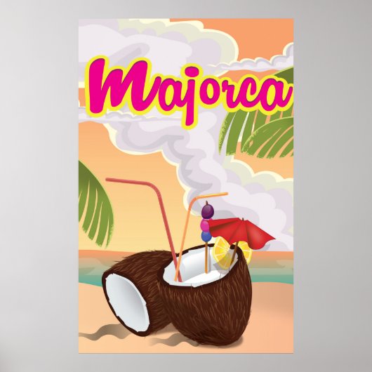 majorca vintage poster . (Voorkant)