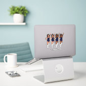 Majorette / Autocollants de danseuse Navy Frange (Ordinateur portable sur le bureau)