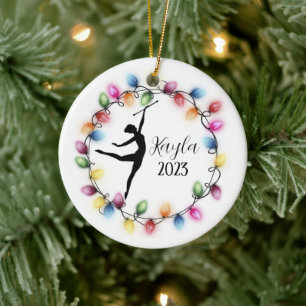 Majorette Baton Twirler Kerstornament Keramisch Ornament