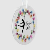 Majorette Baton Twirler Ornement de Noël (devant)