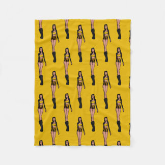 Majorette/Dancer Fleece Blanket Black & Gold