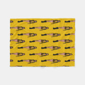 Majorette/Dancer Fleece Blanket Black & Gold Deken (Voorkant (Horizontaal))