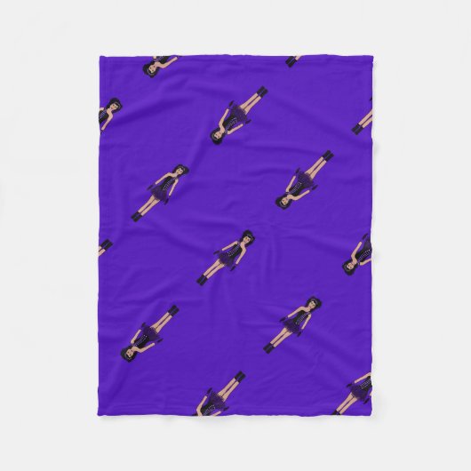 Majorette/Dancer Fleece Blanket Black/Grape Deken (Voorkant)