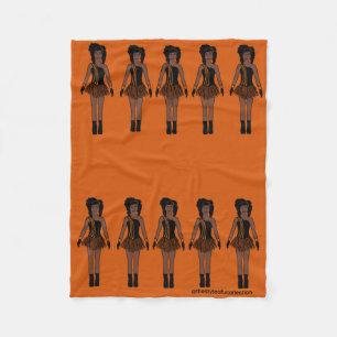 Majorette/ Dancer Fleece Deken Sinaasappel