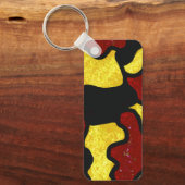 Majorette/ Dancer Keychain  Red Yellow Camo (Voorkant)