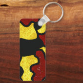 Majorette/ Dancer Keychain  Red Yellow Camo (Achterkant)