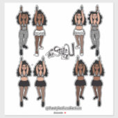 Majorette / Dancer Quick Change Stickers Blackx2 (Vel)