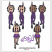 Majorette / Dancer Quick Change Stickers Paarse x2 (Vel)