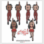 Majorette / Dancer Quick Change Stickers Rood x2 (Vel)