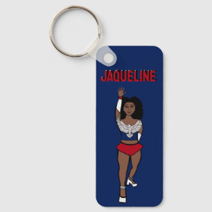 Majorette/ Dancer Sleutelhanger Blue Silver Eagle 