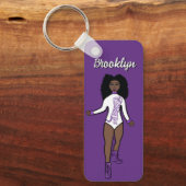 Majorette / Dancer Sleutelhanger Paarse Tijger A (Voorkant)