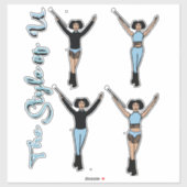 Majorette/Dancer Snelle Verandering Stickers Voorr (Vel)