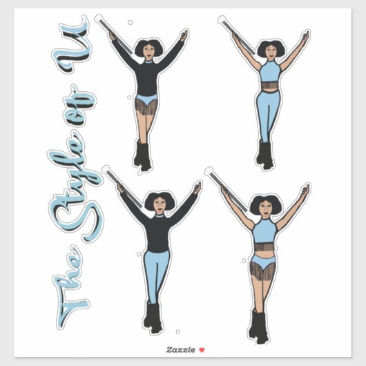 Majorette/Dancer Snelle Verandering Stickers Voorr (Vel)
