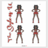 Majorette / Dancer Stickers Aardbei #2 (Vel)