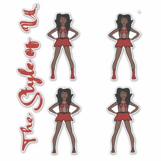 Majorette / Dancer Stickers Aardbei #2 (Voorkant)