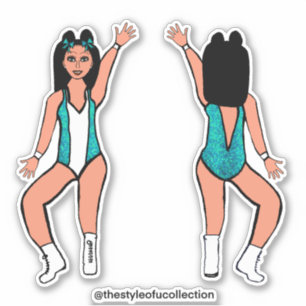 Majorette / Dancer Stickers Aqua Spark #2