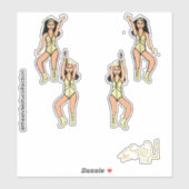 Majorette / Dancer Stickers Gold Crown #2 (Vel)