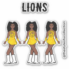 Majorette / Dancer Stickers Gold Lion A