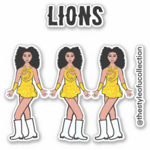 Majorette / Dancer Stickers Gold Lion B