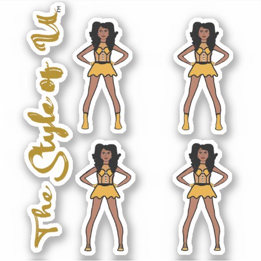 Majorette/Dancer Stickers Golden Pine (Voorkant)